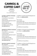 Cannoli Cart Packages