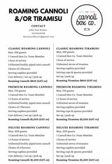 Cannoli Cart Packages